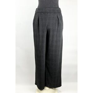 Max Studio, Large, Charcoal High-Waisted Pleated Trousers